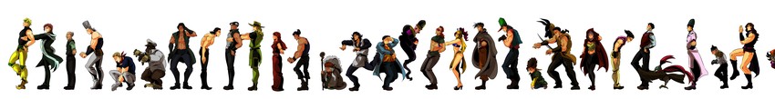 dio brando, kakyoin noriaki, jean pierre polnareff, vanilla ice, terence t. d'arby, and 27 more (jojo no kimyou na bouken and 2 more) drawn by shaketaraba