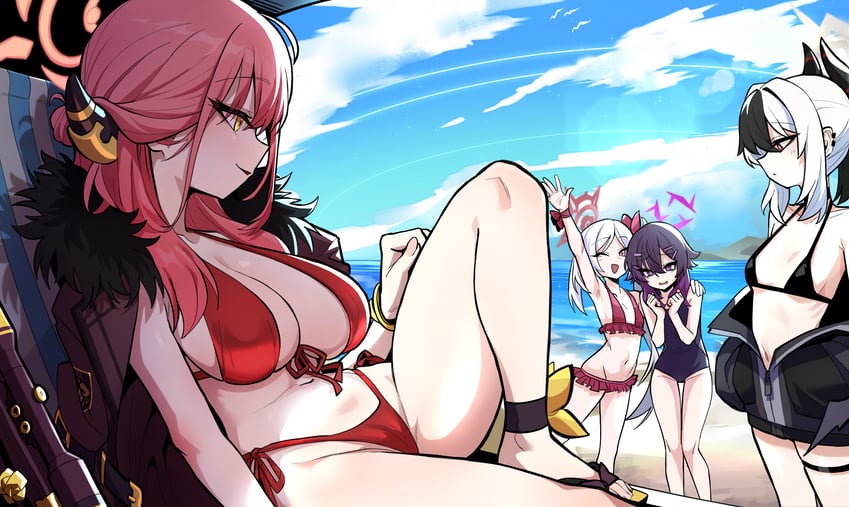 kayoko, aru, mutsuki, and haruka (blue archive) drawn by sung08ko