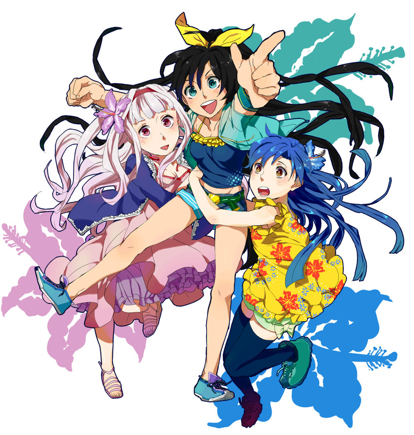 kisaragi chihaya, shijou takane, and ganaha hibiki (idolmaster) drawn by harutarou