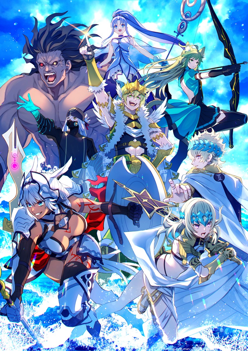 medea, caenis, atalanta, heracles, asclepius, and 4 more (fate and 1 more) drawn by meiji_ken
