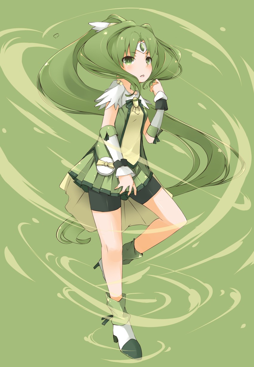 midorikawa nao and cure march (precure and 1 more) drawn by muttan_(ashiru-f)