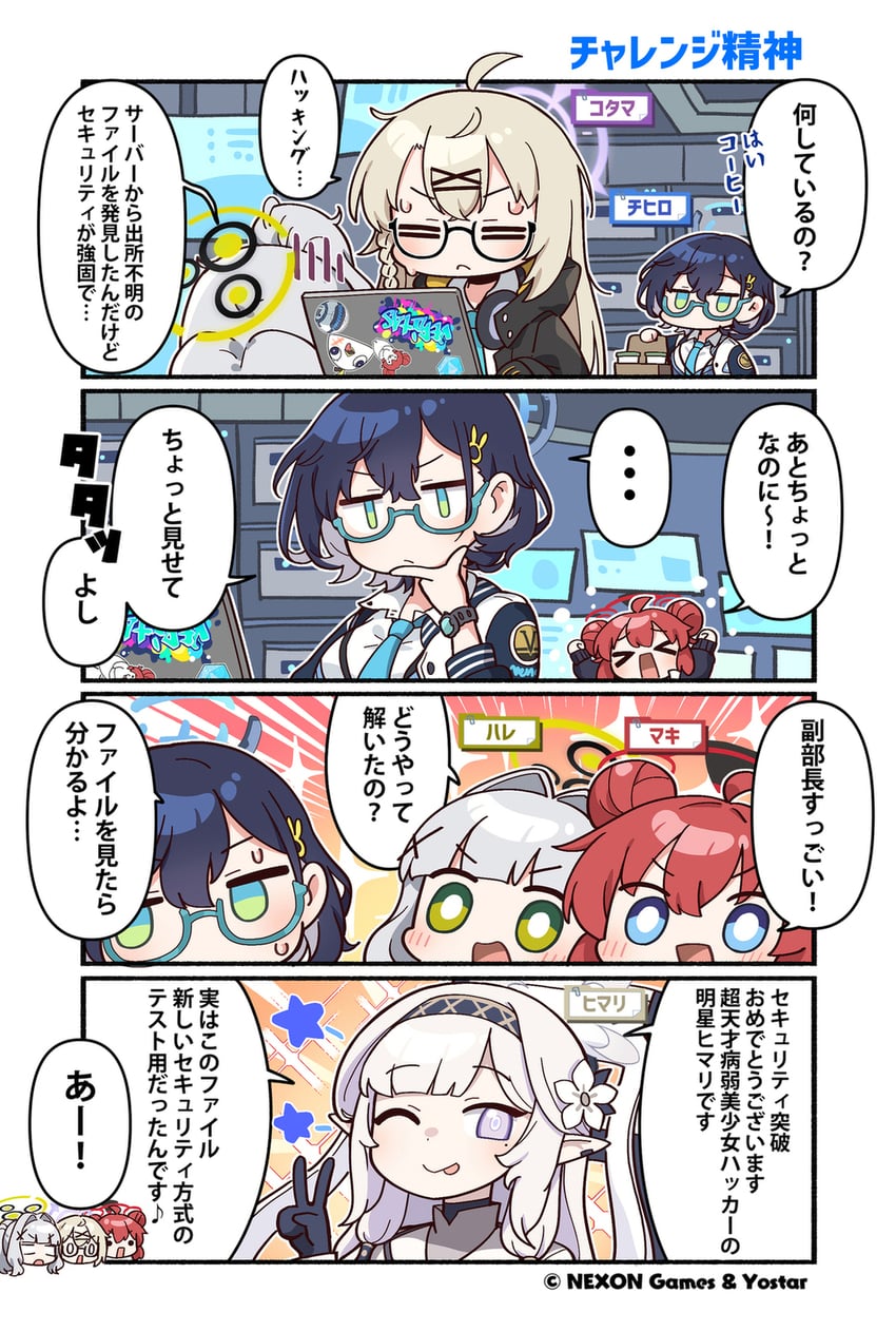 peroro, himari, maki, hare, chihiro, and 2 more (blue archive) drawn by junsuina_fujunbutsu