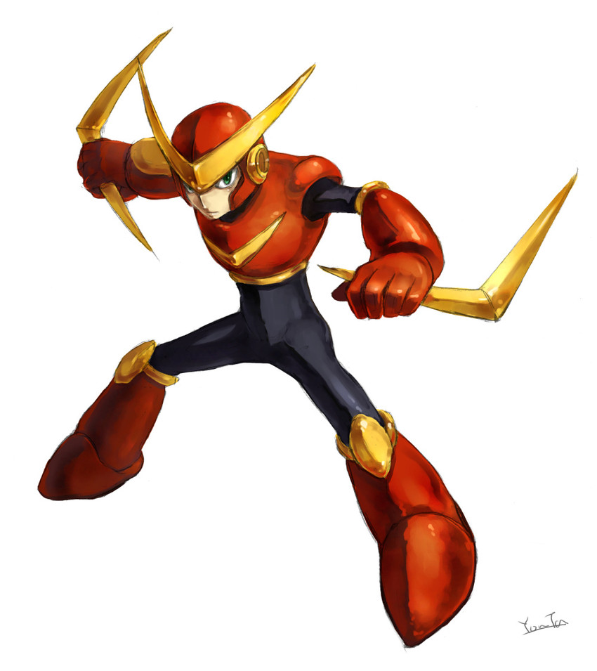 quick man (mega man and 1 more) drawn by nabenko