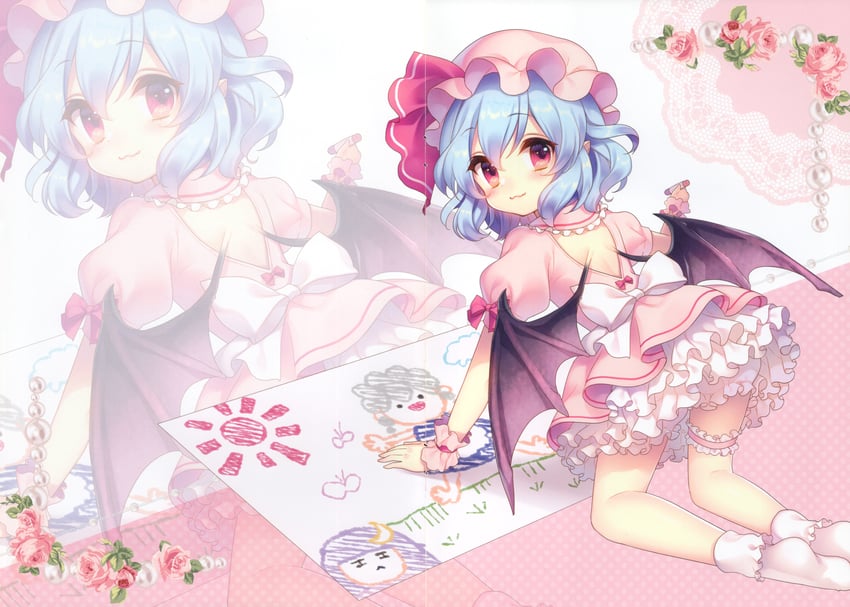 remilia scarlet, izayoi sakuya, and patchouli knowledge (touhou) drawn by masaru.jp