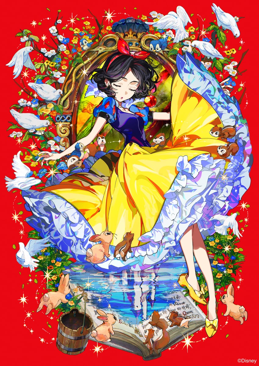snow white (snow white and the seven dwarfs) drawn by mika_pikazo