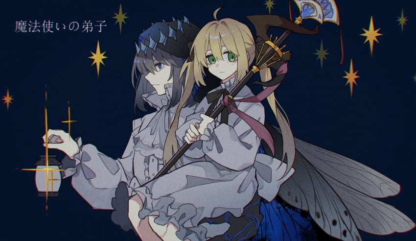 artoria pendragon, artoria caster, and oberon (fate and 1 more) drawn by yuezhuanlang