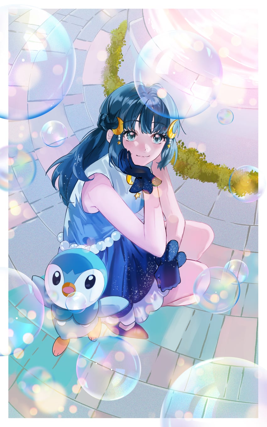 dawn and piplup (pokemon and 1 more) drawn by nani_(s2_nani)