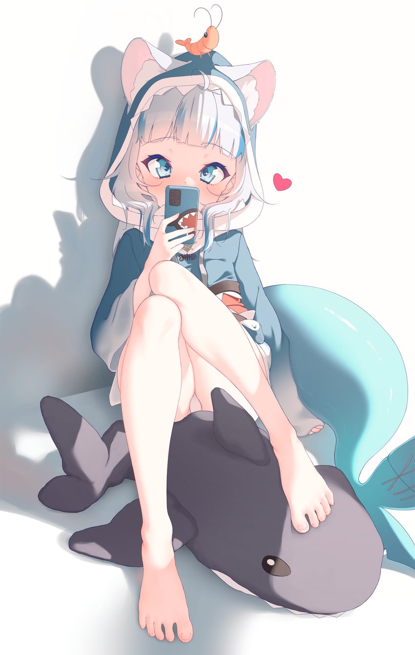 gawr gura (hololive and 1 more) drawn by lucasyecla99