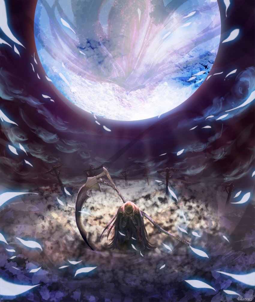 gehrman the first hunter and moon presence (bloodborne) drawn by kurouri_(kurowri)