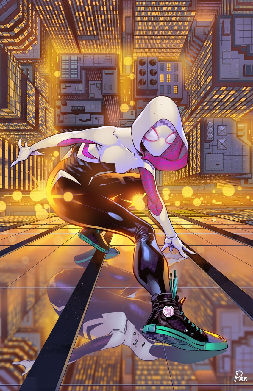 spider-gwen and gwen stacy (marvel and 1 more) drawn by paris_alleyne