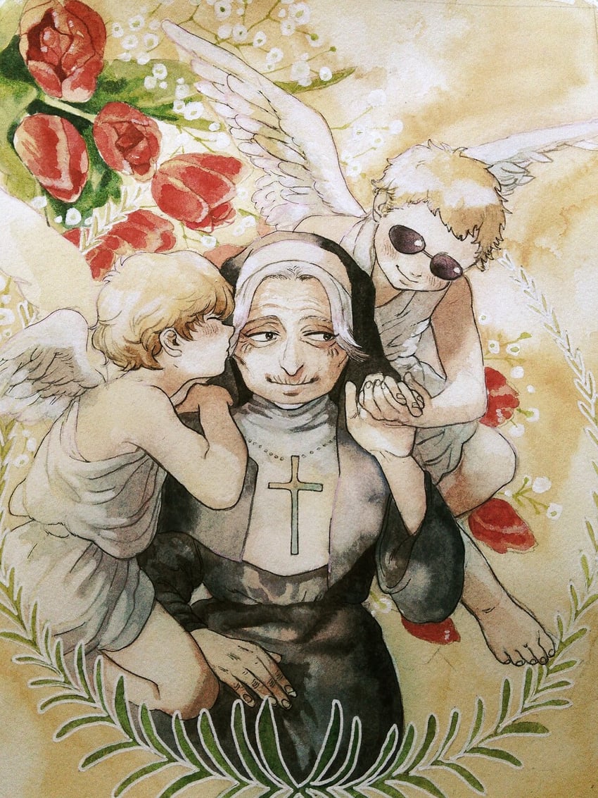 donquixote doflamingo, donquixote rocinante, and tsuru (one piece) drawn by chikama_(minka)