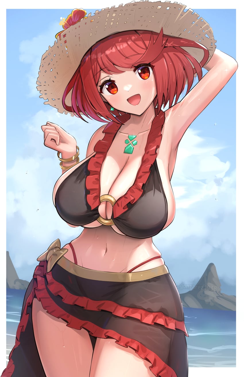 pyra (xenoblade chronicles and 1 more) drawn by gonzarez