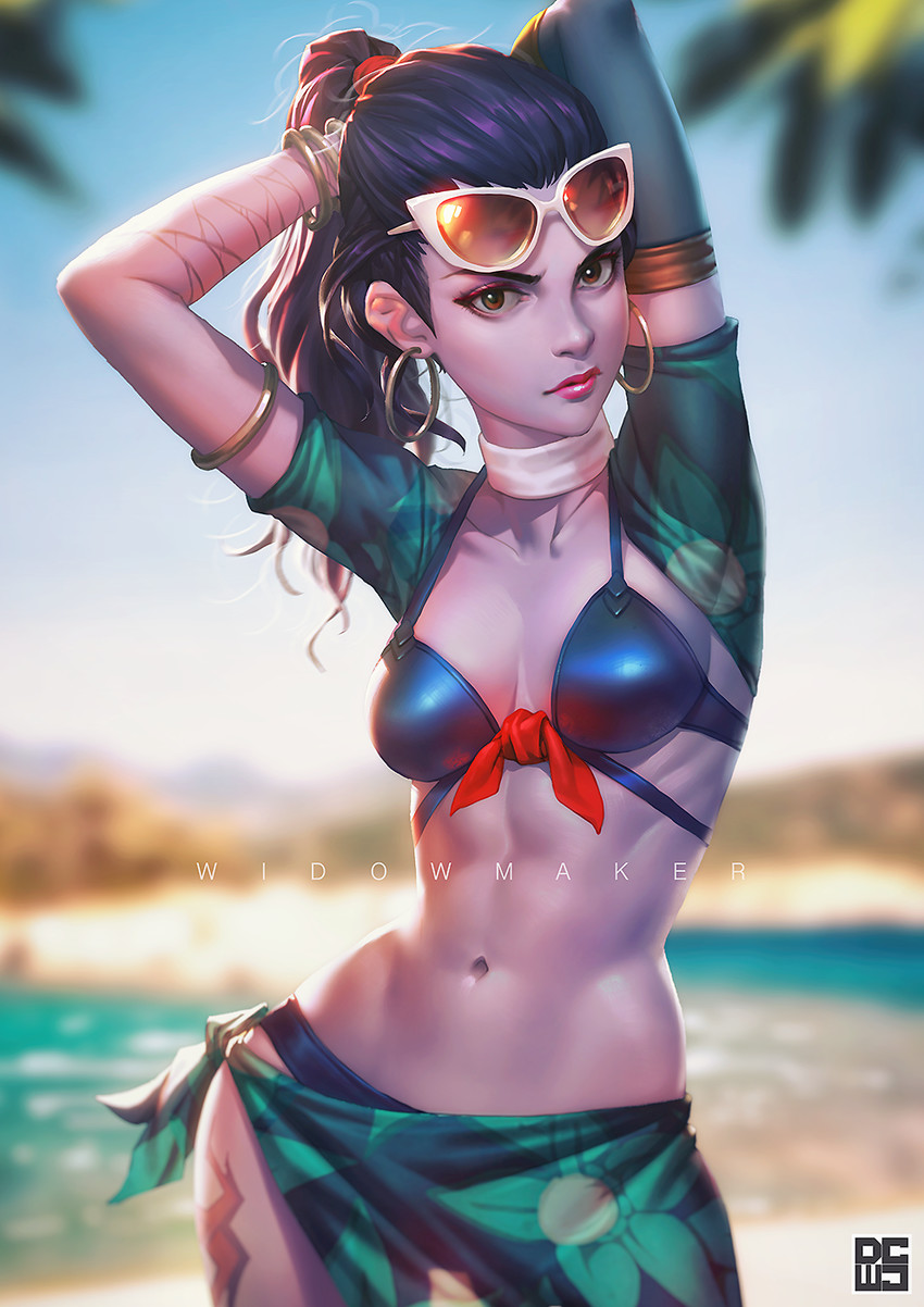 widowmaker and cote d'azur widowmaker (overwatch and 1 more) drawn by dcwj