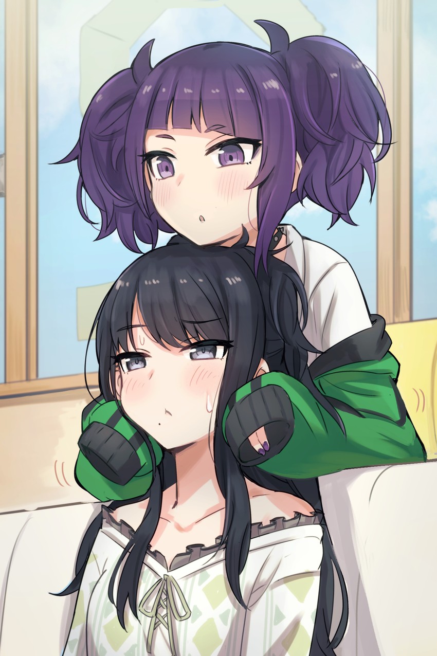 tanaka mamimi and kazano hiori (idolmaster and 1 more) drawn by gougoku