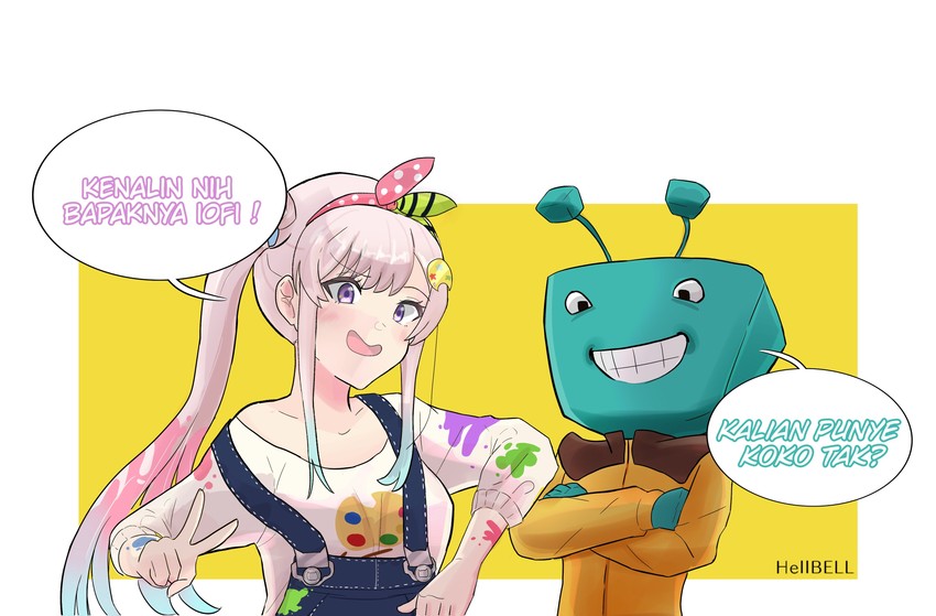 airani iofifteen and adu du (hololive and 2 more) drawn by hellbell