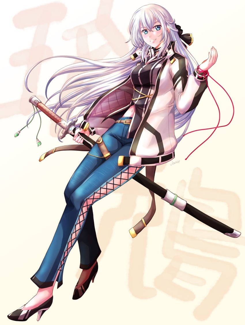 shizuna rem misurugi (eiyuu densetsu and 2 more) drawn by xiacheng_tatsuya