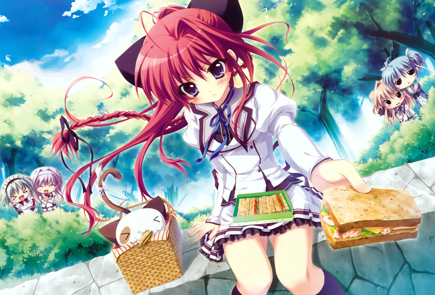 inui sana, sena airi, pan-nya, amaha miu, uryuu sakuno, and 1 more (mashiroiro symphony) drawn by izumi_tsubasu