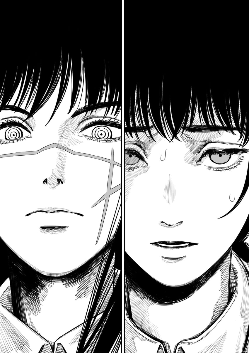 yoru and mitaka asa (chainsaw man) drawn by kiunchiku