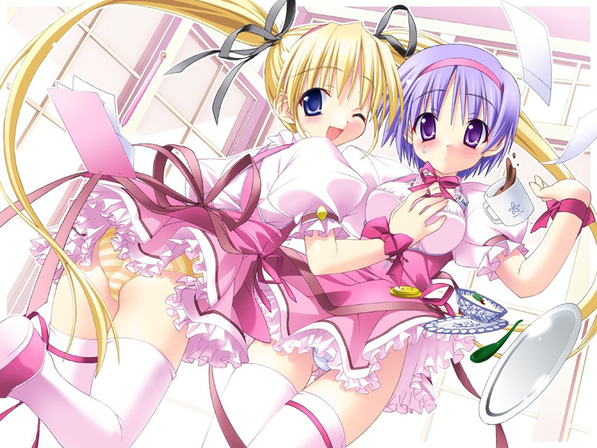 shibugaki matsuri and tachibana chihiro (tsuki wa higashi ni hi wa nishi ni) drawn by kannagi_rei
