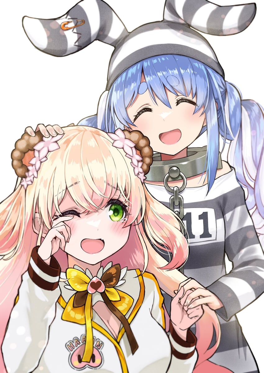 usada pekora and momosuzu nene (hololive) drawn by @-you_(you_2023_8_16)