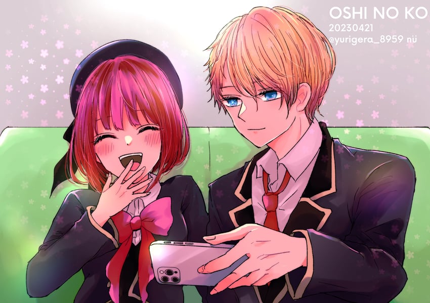 arima kana and hoshino aquamarine (oshi no ko) drawn by yurigera_8959