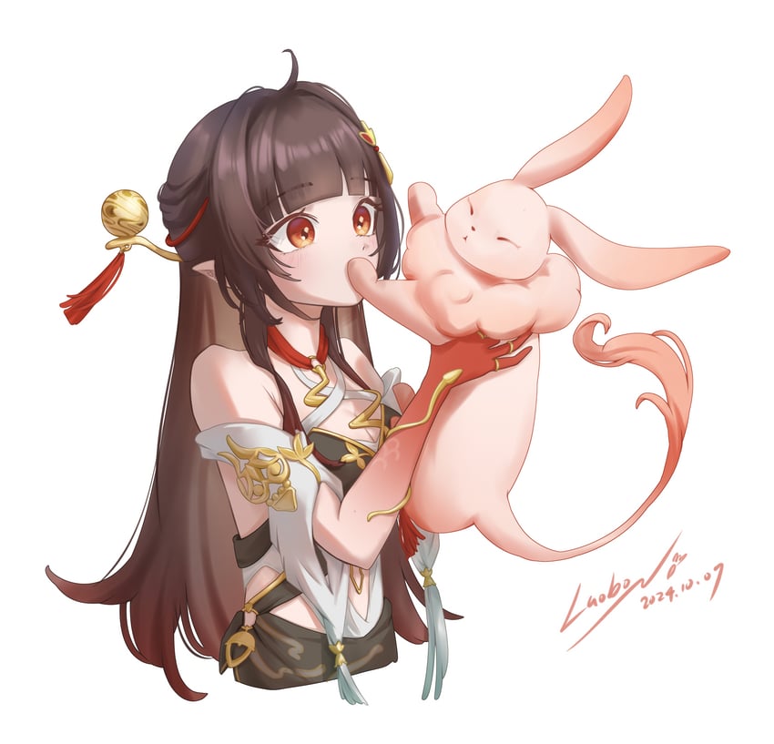 lingsha and fuyuan (honkai and 1 more) drawn by luoboni_3571