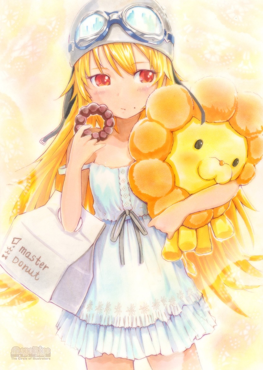oshino shinobu and pon de lion (monogatari and 2 more) drawn by mayo_riyo