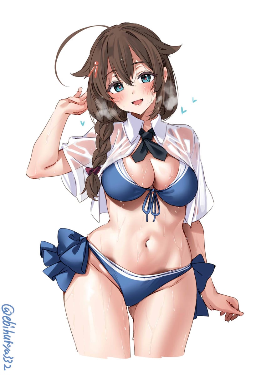 shigure and shigure kai san (kantai collection) drawn by ebifurya