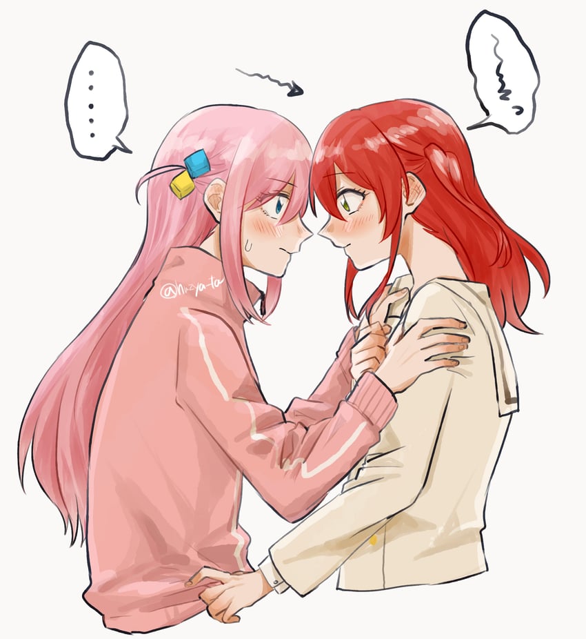 gotoh hitori and kita ikuyo (bocchi the rock!) drawn by huzya_ta