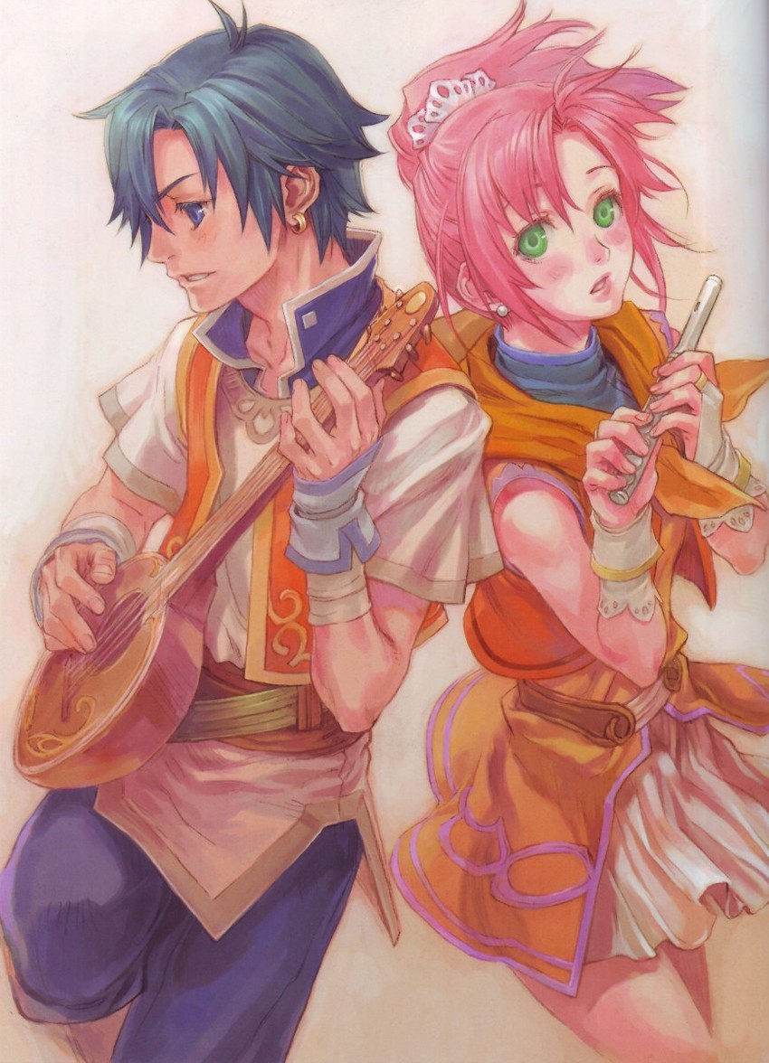 una and forte (eiyuu densetsu and 1 more) drawn by iwasaki_minako