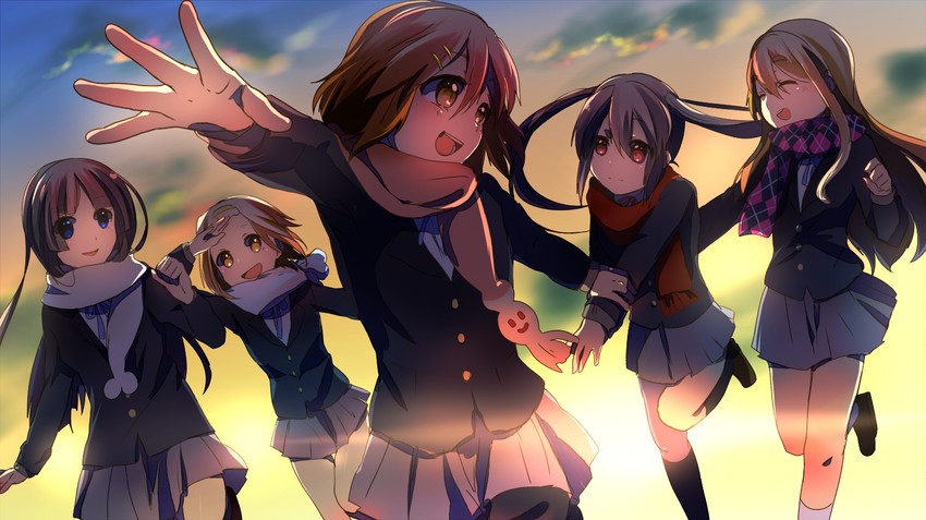 akiyama mio, nakano azusa, hirasawa yui, tainaka ritsu, and kotobuki tsumugi (k-on! and 1 more) drawn by az_(shotatteiiyone)