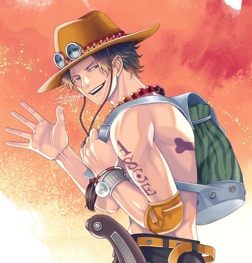 portgas d. ace (one piece) drawn by danbat_miho