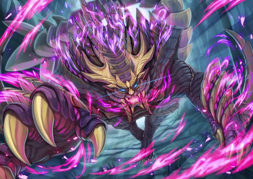 magnamalo (monster hunter and 1 more) drawn by akami770