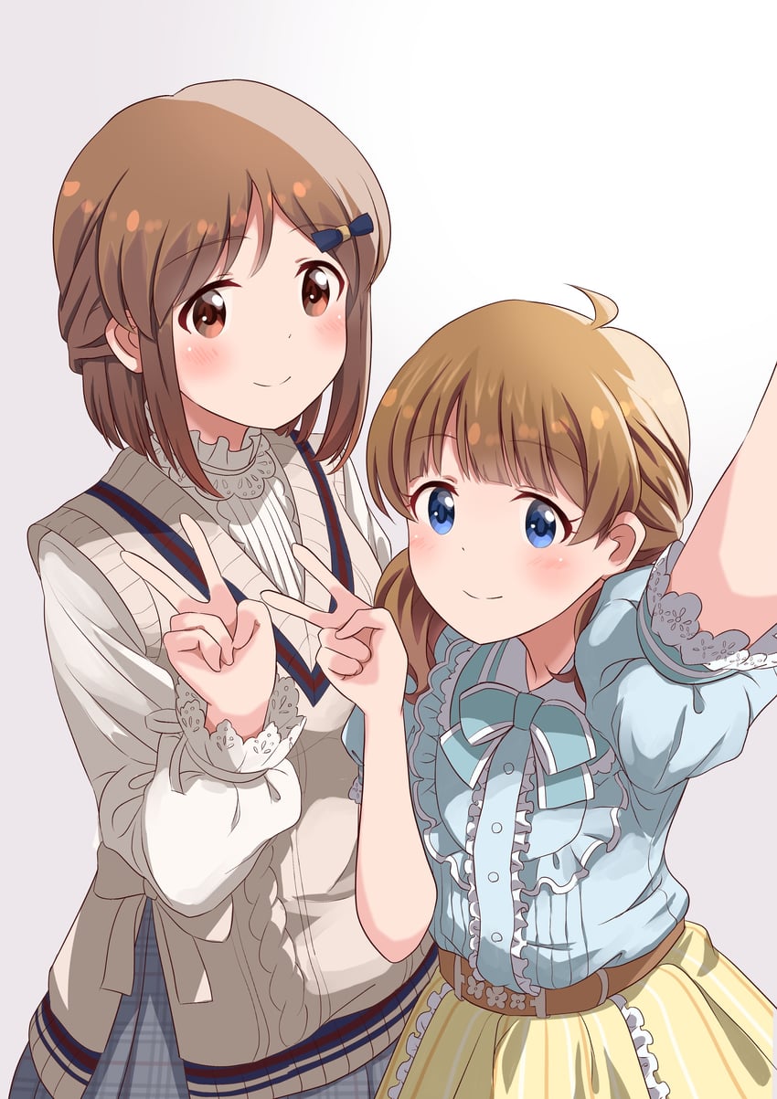 hagiwara yukiho and suou momoko (idolmaster and 2 more) drawn by yukipo_p
