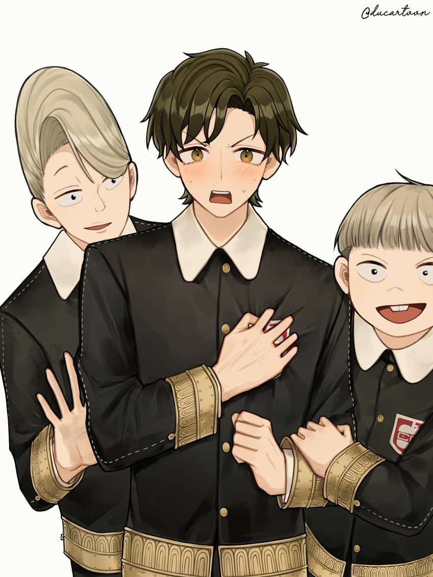 damian desmond, ewen egeburg, and emile elman (spy x family) drawn by ducartoon