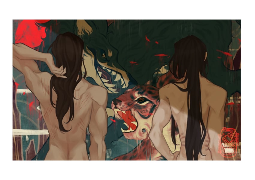 mu qing and feng xin (tianguan cifu) drawn by canayams
