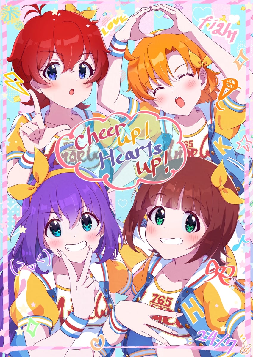 amami haruka, mochizuki anna, julia, and yabuki kana (idolmaster and 2 more) drawn by twwibql2kktg5am