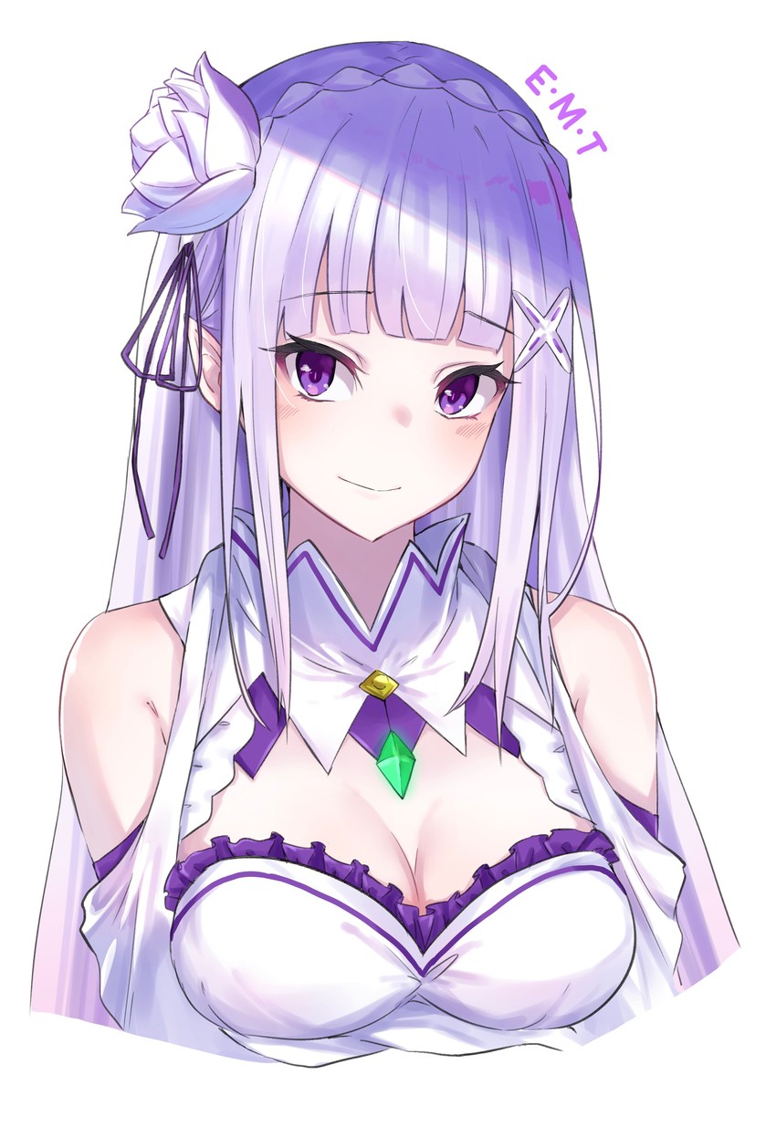 emilia (re:zero kara hajimeru isekai seikatsu) drawn by m.tokotsu