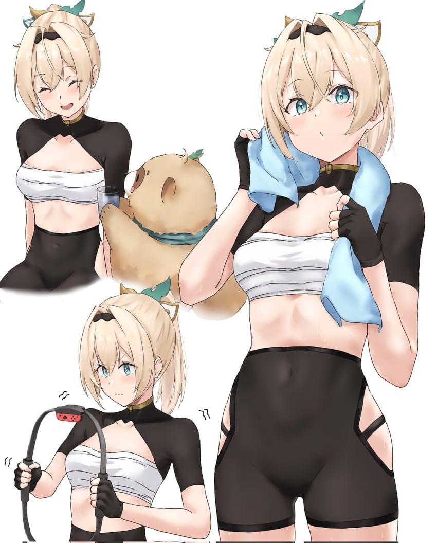 kazama iroha and pokobee (hololive and 1 more) drawn by 6mint