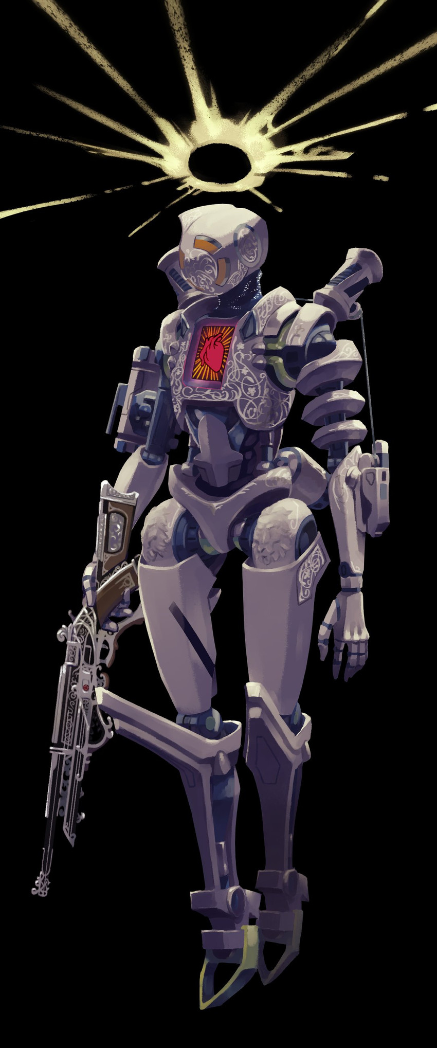 pathfinder and war machine pathfinder (apex legends) drawn by bug_(silkworm_hnw)