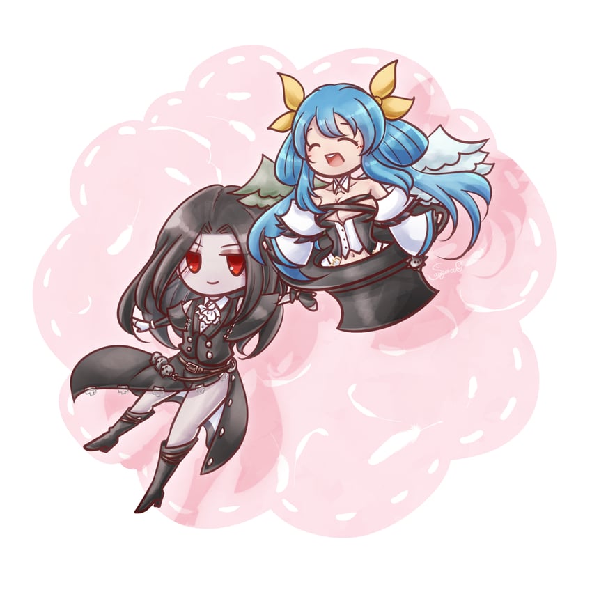 dizzy and testament (guilty gear and 2 more) drawn by sangorou