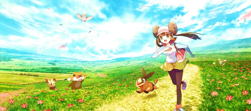 rosa, tepig, minccino, petilil, pidove, and 2 more (pokemon and 1 more) drawn by ribero