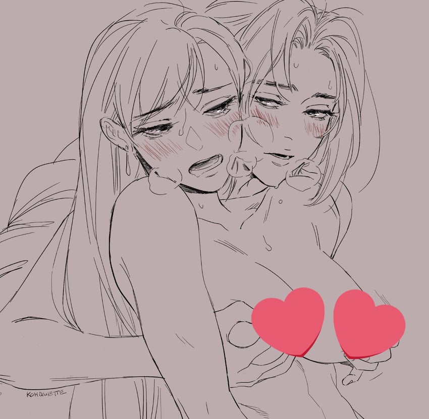 tifa lockhart and aerith gainsborough (final fantasy and 2 more) drawn by irene_koh