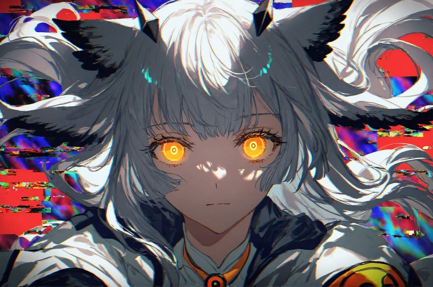 ptilopsis (arknights and 1 more) drawn by fuzel7l