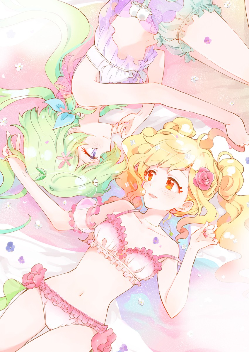 nijino yume and futaba aria (aikatsu! and 1 more) drawn by popoin