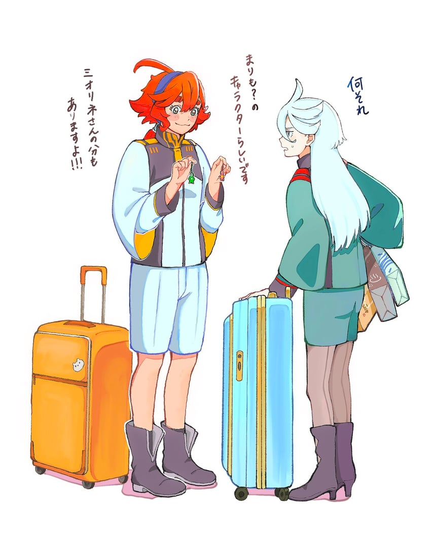suletta mercury and miorine rembran (gundam and 1 more) drawn by suiseikaro