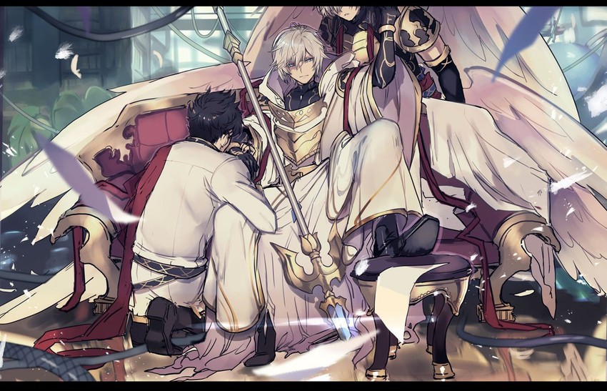 lucifer, belial, and lucilius (granblue fantasy and 1 more) drawn by shida_(xwheel)