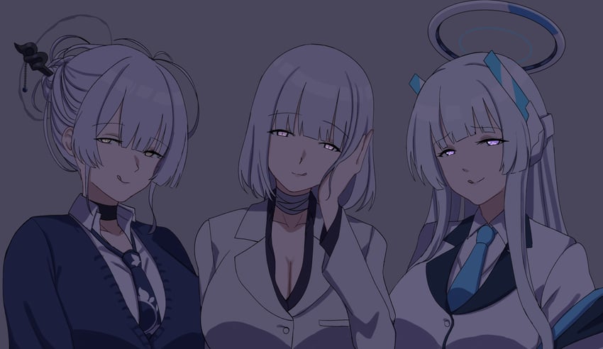 noa, rpk-16, and itokonoue kaoru (blue archive and 2 more) drawn by cyka
