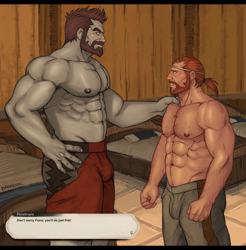 warrior of light, franz, and rostnais (final fantasy and 1 more) drawn by growlygruntz