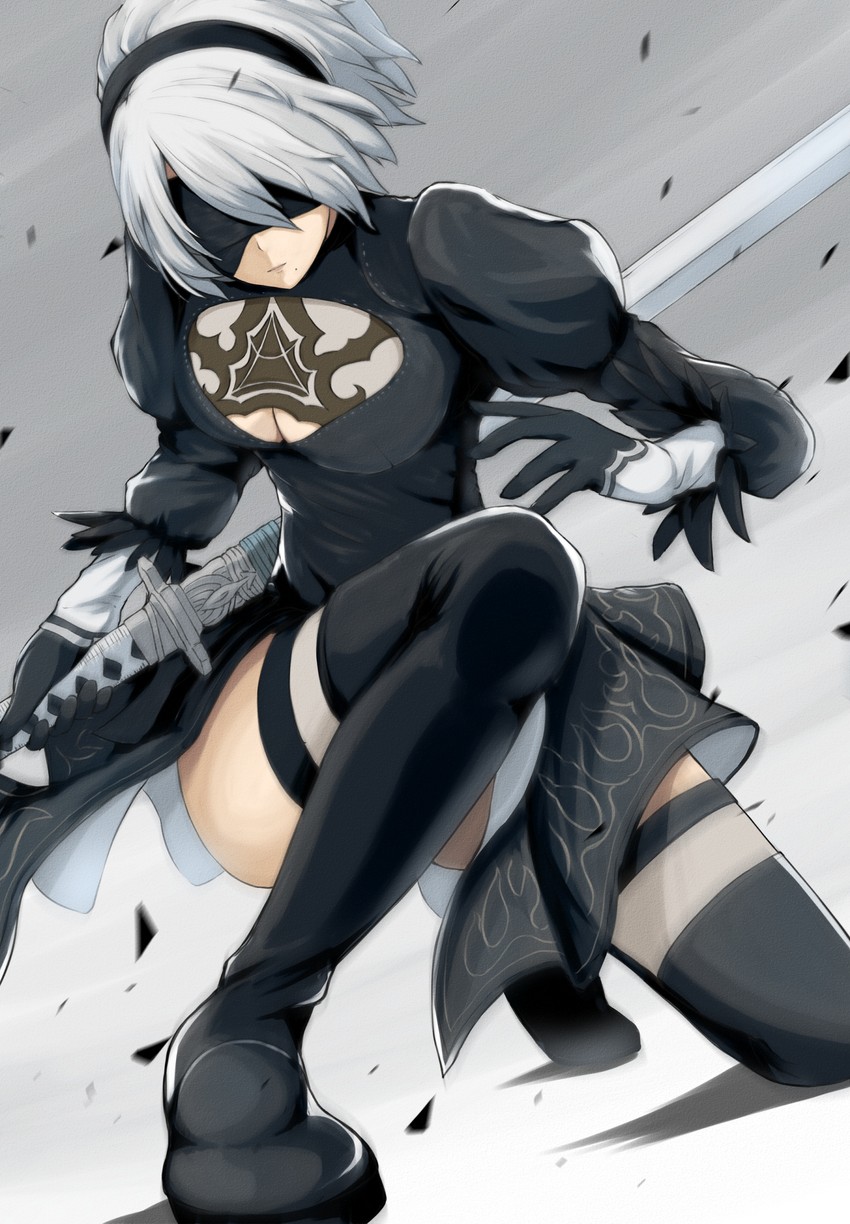 2b (nier and 1 more) drawn by kou_v05first